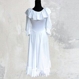 White Ruffle Dress | Cottagecore BridgertonCore Romantic Academia